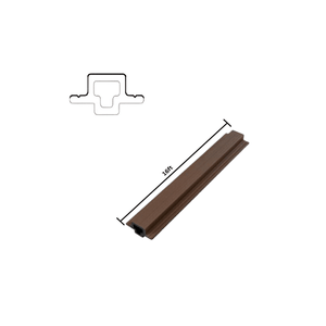 Wood Tech Exterior Siding Wall Panels (Walnut Brown) - All Parts - Strip Banding - 2Pack, 16ft image