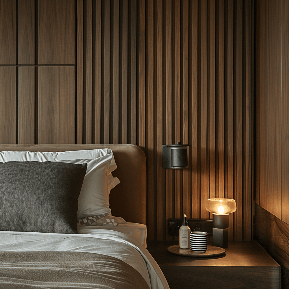 Walnut Slat Tambour Wood Panels image 0