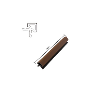 Wood Tech Exterior Siding Wall Panels (Walnut Brown) - All Parts - Corner Edge Banding - 2Pack, 7.87ft image