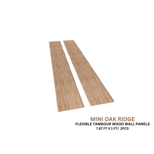 Oak Mini-Ridge Flexible Wood Panel Wall - Real Oak Finish