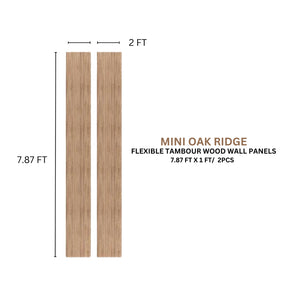Oak Mini-Ridge Flexible Wood Panel Wall - Real Oak Finish
