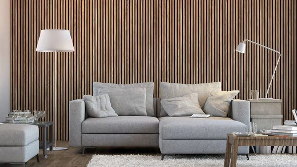 Natural Oak Acoustic Slat Wood Wall Panels - 100% Real Oak Finish image 6