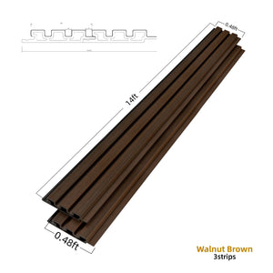 Wood Tech Siding Exterior Wall Panel - Walnut Brown - 14ft / 2 Pack image