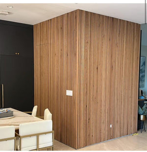 Natural Oak Acoustic Slat Wood Wall Panels - 100% Real Oak Finish image 2