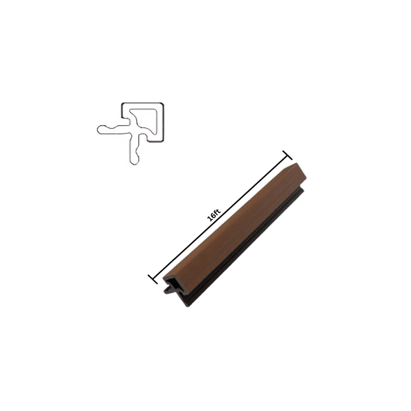 Wood Tech Exterior Siding Wall Panels (Walnut Brown) - All Parts - Corner Edge Banding - 2Pack, 16ft image