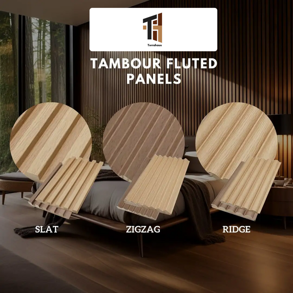 Solid Tambour Wood Panel Samples 6 Pack