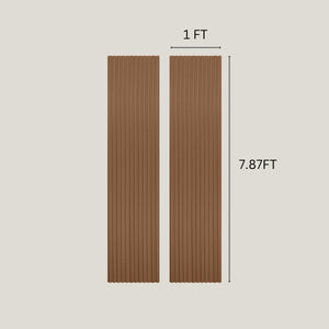 Walnut Slat Flexible Wood Panel Wall - Real Oak Finish