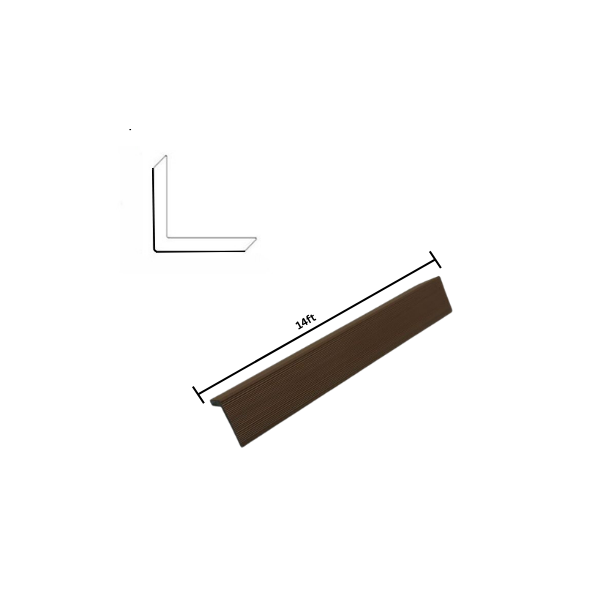 Wood Tech Exterior Siding Wall Panels (Walnut Brown) - All Parts - Corner Molding - 2Pack, 14ft image