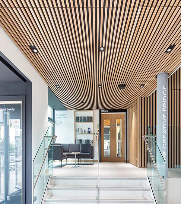 Natural Oak Acoustic Slat Wood Wall Panels - 100% Real Oak Finish image 3