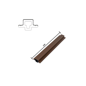 Wood Tech Exterior Siding Wall Panels (Walnut Brown) - All Parts - Strip Banding - 2Pack, 12ft image
