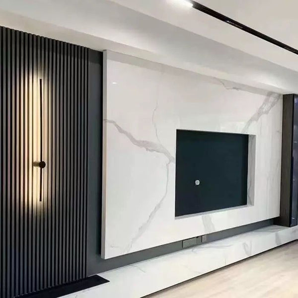 Black Acoustic Slat Wood Wall Panels - 100% Real Oak Finish image 2