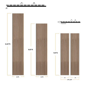 Natural Oak Acoustic Slat Wood Wall Panels - 100% Real Oak Finish image 1