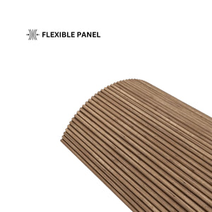 Walnut Mini-Ridge Flexible Wood Panel Wall - Real Oak Finish
