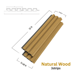 Wood Tech Siding Exterior Wall Panel - Natural Oak - 12ft / 2 Pack image