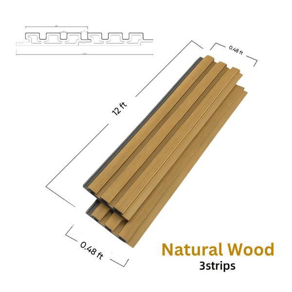 Wood Tech Siding Exterior Wall Panel - Natural Oak - 12ft / 2 Pack image