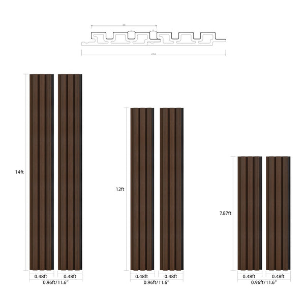 Wood Tech Exterior Siding Wall Panels (Walnut Brown) - All Parts image 3