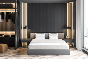 Black Acoustic Slat Wood Wall Panels - 100% Real Oak Finish image 5