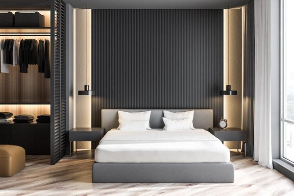 Black Acoustic Slat Wood Wall Panels - 100% Real Oak Finish image 5