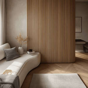 Oak Mini-Ridge Flexible Wood Panel Wall - Real Oak Finish image 0