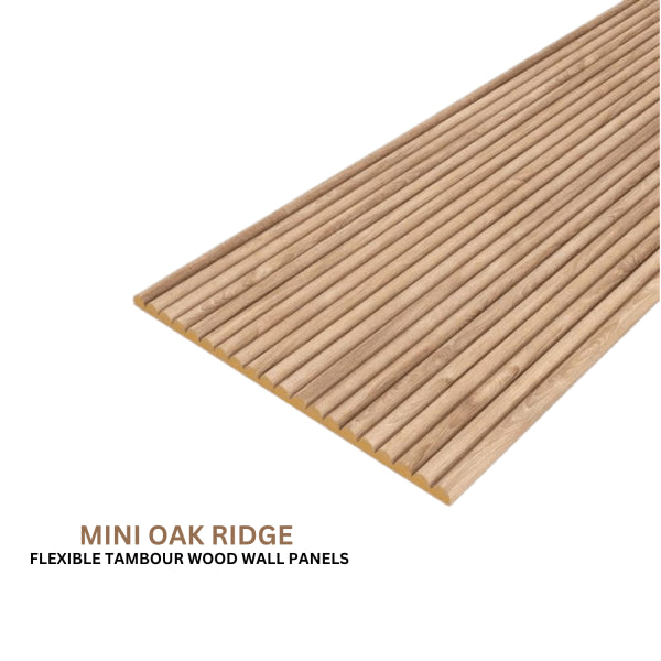 Oak Mini-Ridge Flexible Wood Panel Wall - Real Oak Finish