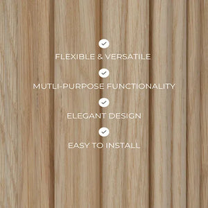 Oak Mini-Ridge Flexible Wood Panel Wall - Real Oak Finish