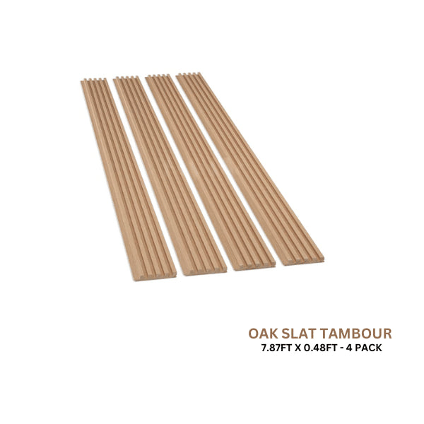 Oak Slat Tambour Wood Panels