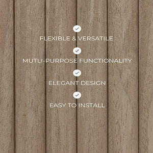 Walnut Ridge Flexible Wood Panel Wall - Real Oak Finish